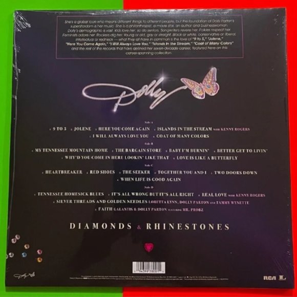 Dolly Parton Diamonds & Rhinestones 2-LP ~ Exclusive Colored Vinyl ~ New/Sealed! - Picture 2 of 2